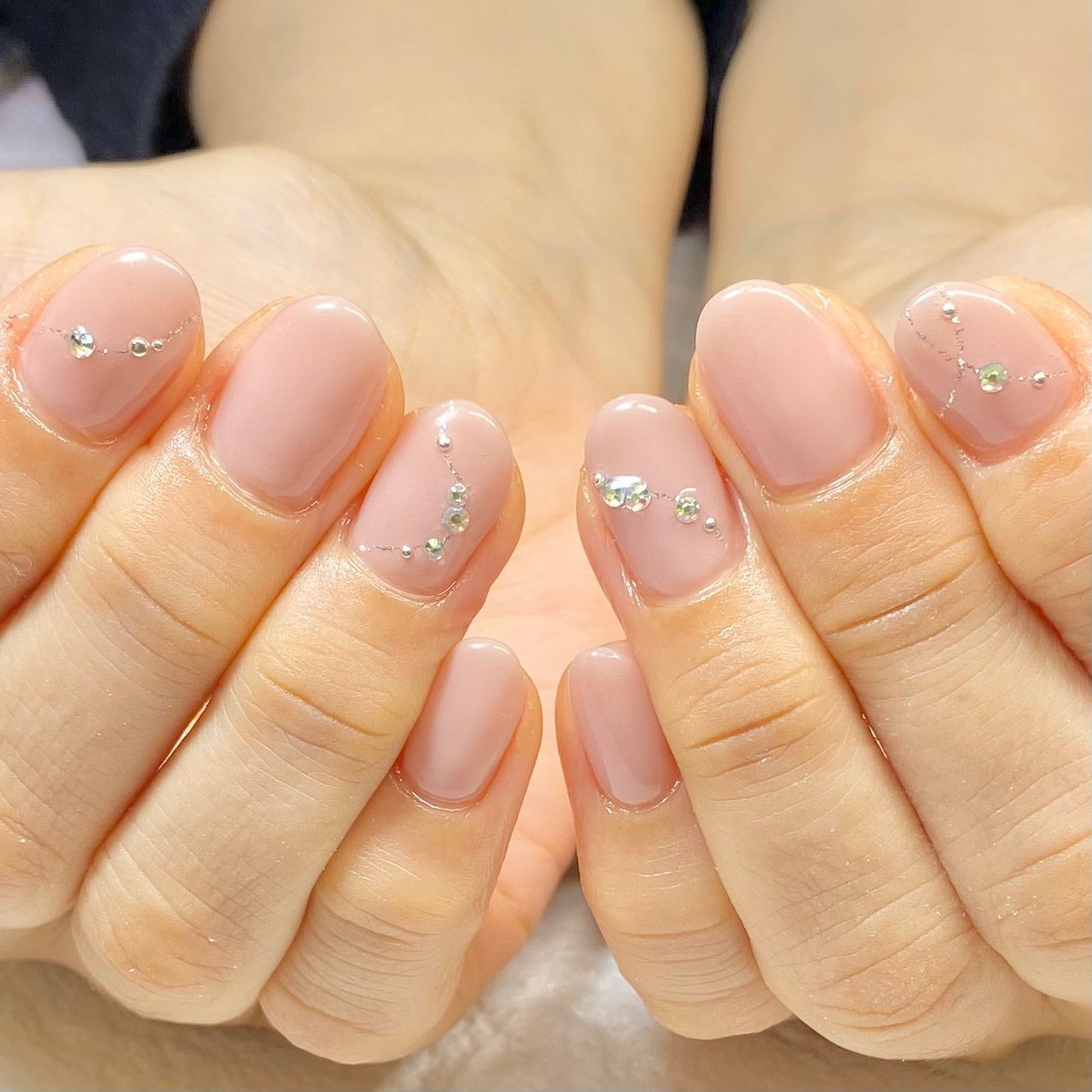 オールシーズン オフィス デート ハンド シンプル Nail Salon Lamer ラメール のネイルデザイン No ネイル ブック