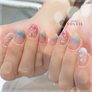 人気順 ジェルネイル 傘フレンチのネイルデザイン ネイルブック