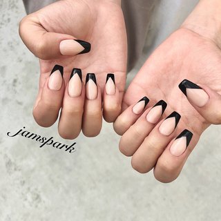 おすすめ順 ブラック 黒 ヌーディーカラーネイルのネイルデザイン ネイルブック