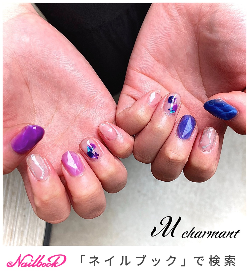 宝石風ネイルのネイルデザイン ネイルブック