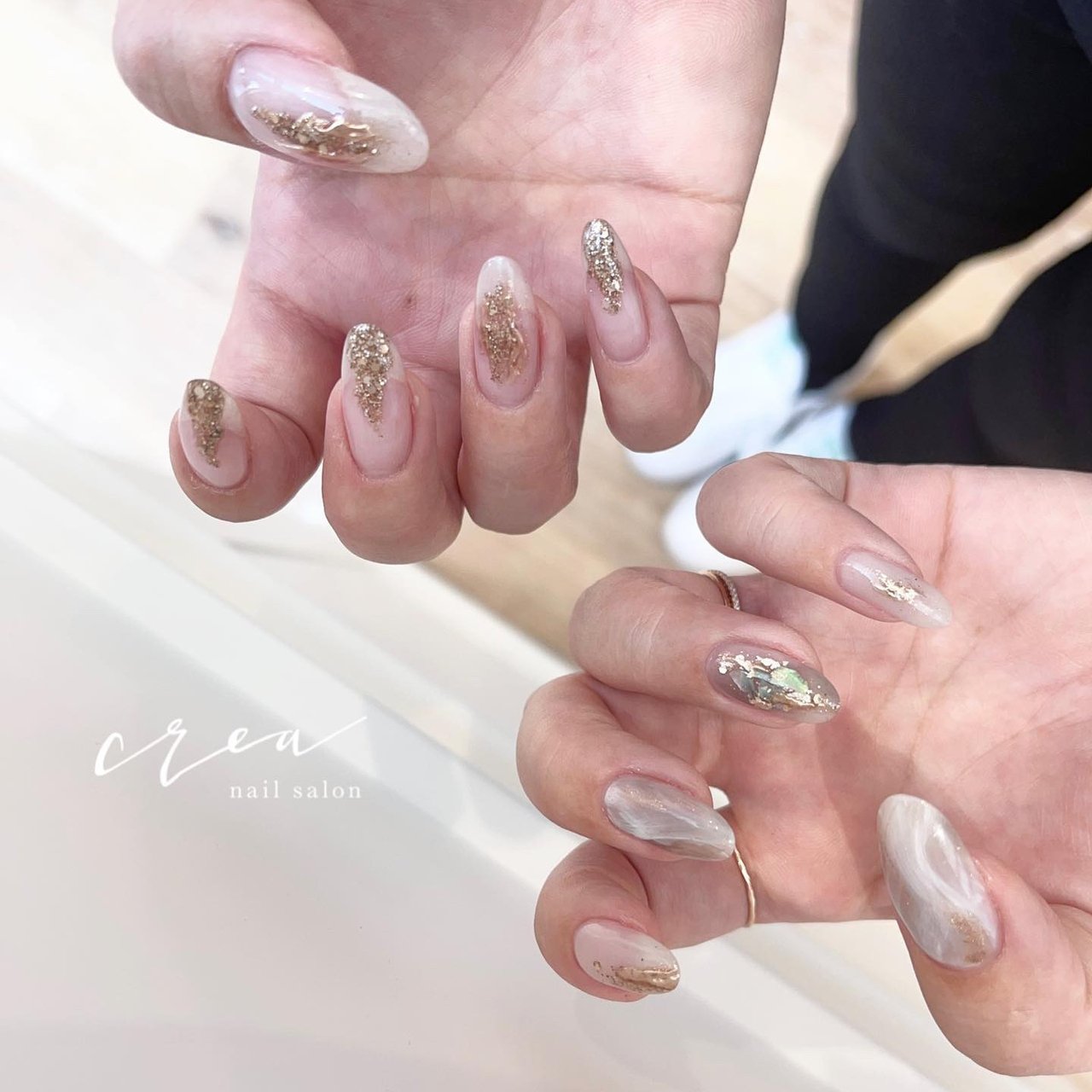 夏 オールシーズン 海 リゾート シンプル Nailsalon Crea 小川ちえのネイルデザイン No ネイルブック