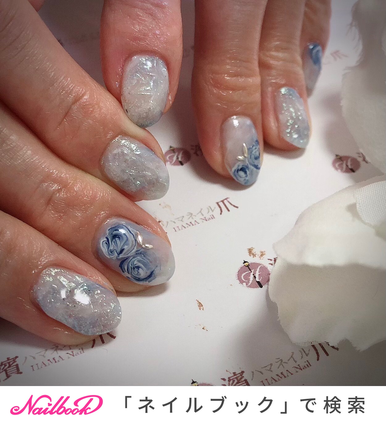 サランラップネイルのネイルデザイン ネイルブック