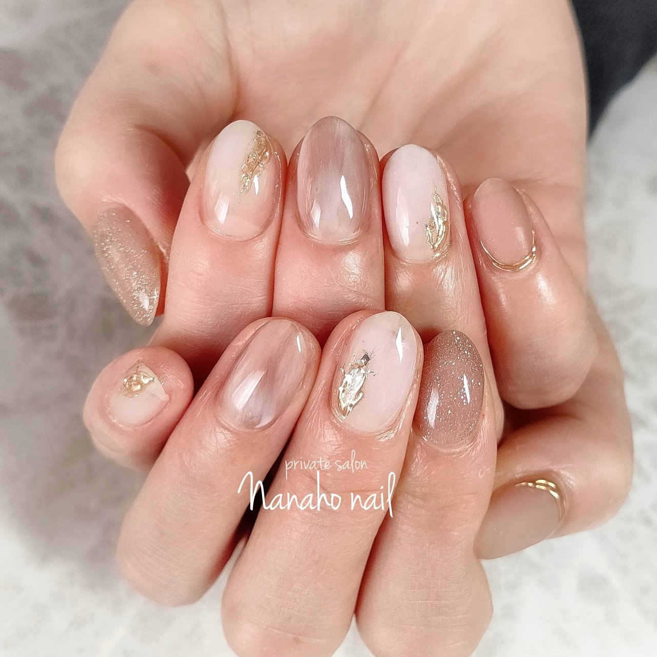 春 夏 オフィス ハンド シンプル Nanaho Nail 大阪府八尾市 のネイルデザイン No ネイルブック