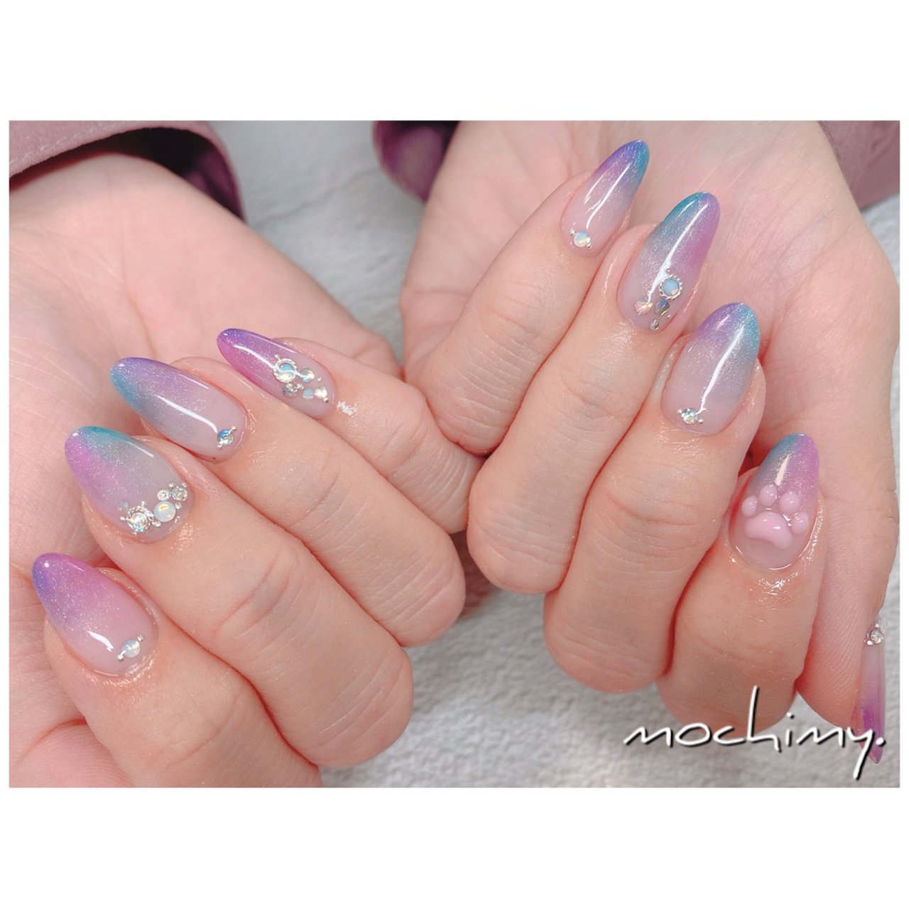 夏 梅雨 七夕 ハンド グラデーション Mochimy のネイルデザイン No ネイルブック
