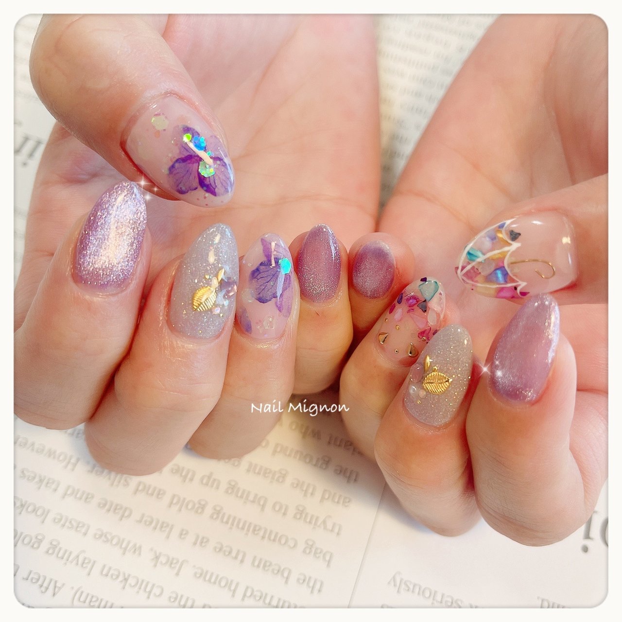 夏 梅雨 女子会 ハンド シェル Nailmignonのネイルデザイン No ネイルブック
