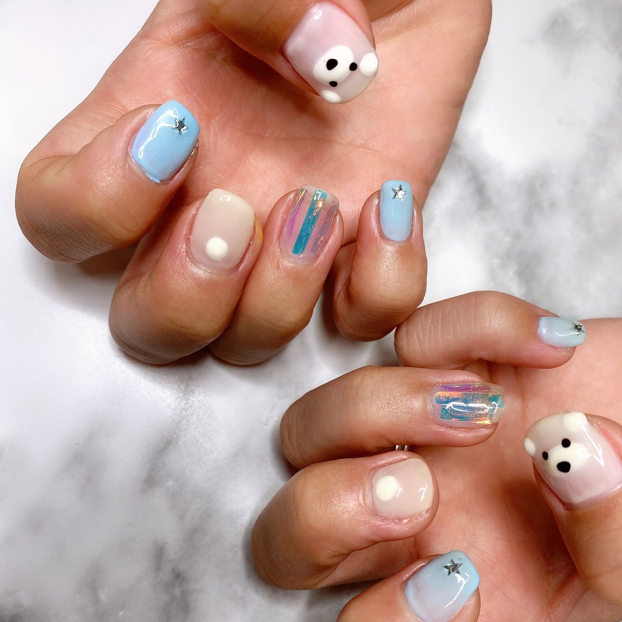 夏 梅雨 ハンド シンプル ワンカラー Nailsalon Sireneのネイルデザイン No ネイルブック