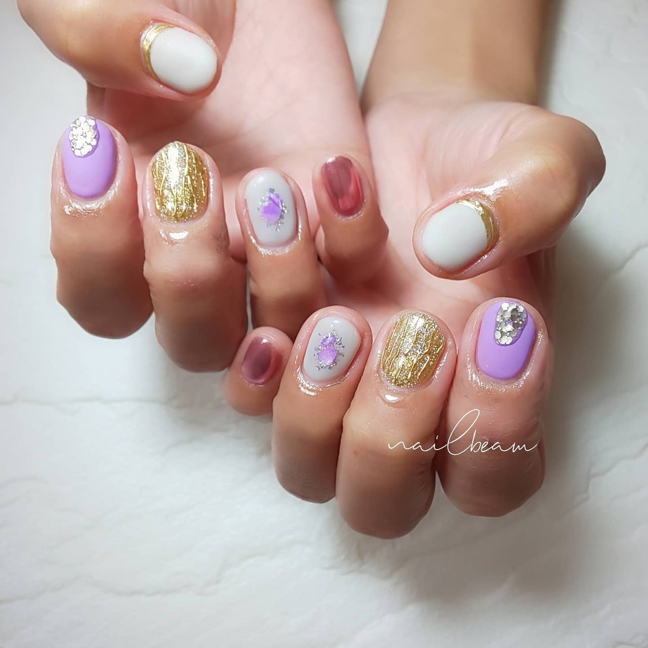 春 夏 梅雨 ハンド ホログラム Nailbeamのネイルデザイン No ネイルブック