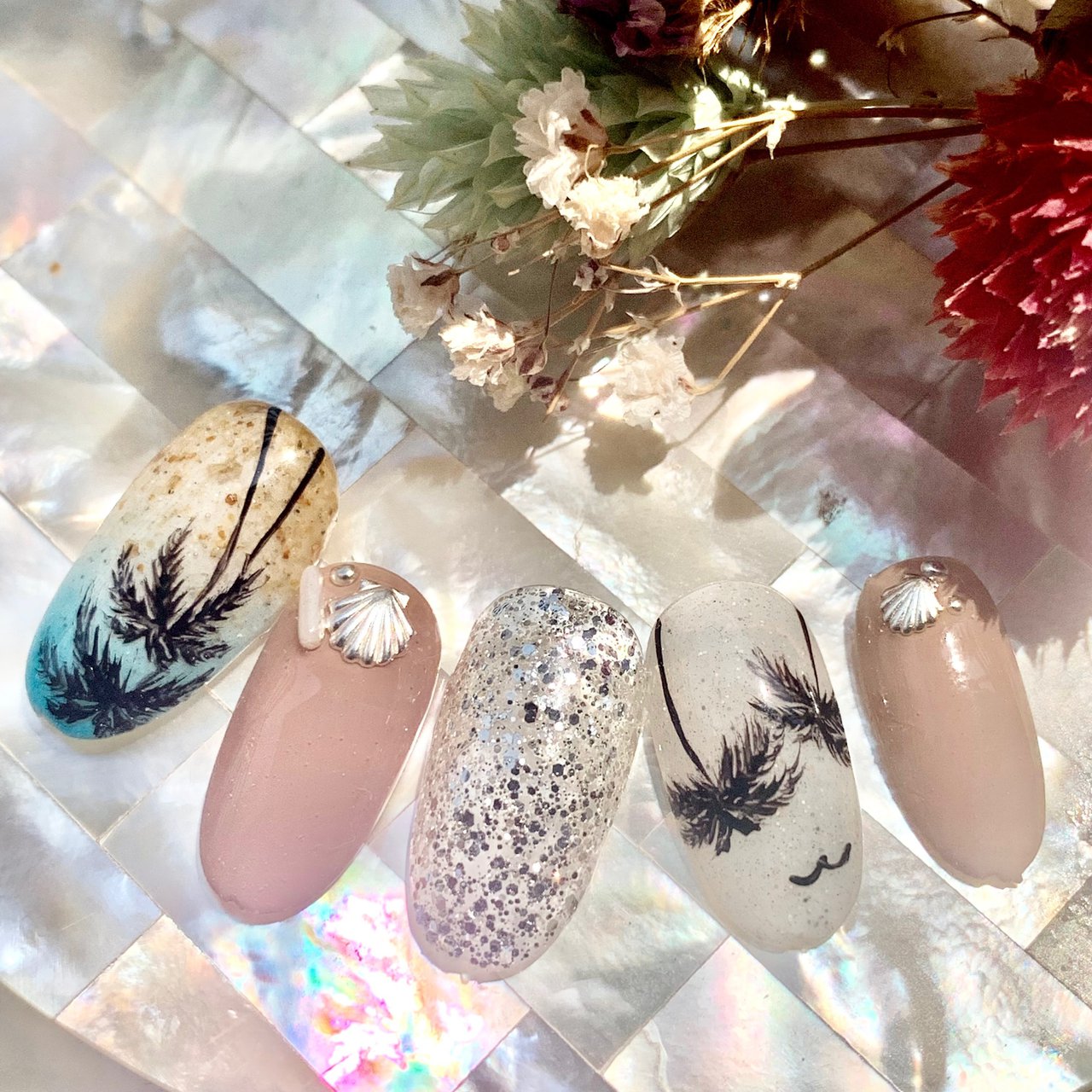 夏 海 リゾート ハンド グラデーション Aubel Nord Nailのネイルデザイン No ネイルブック