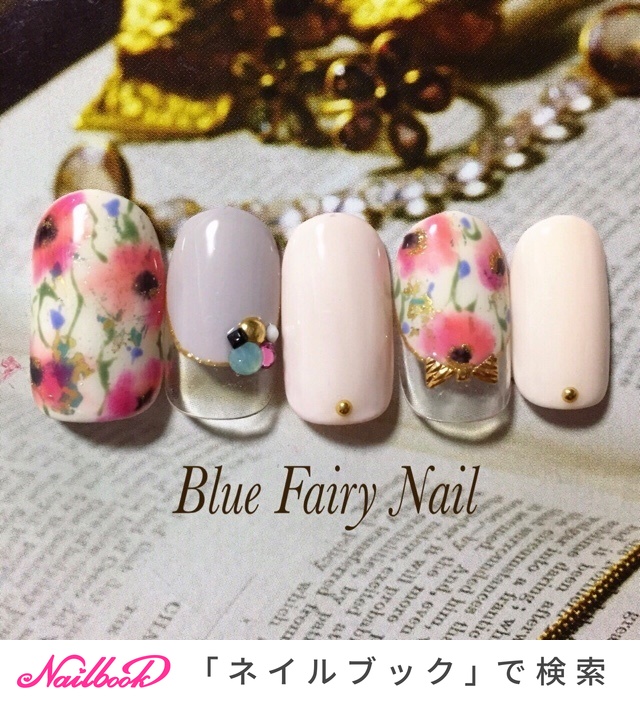 フラワー Bluefairynail 吹田 千里丘ネイルサロンのネイルデザイン No ネイルブック