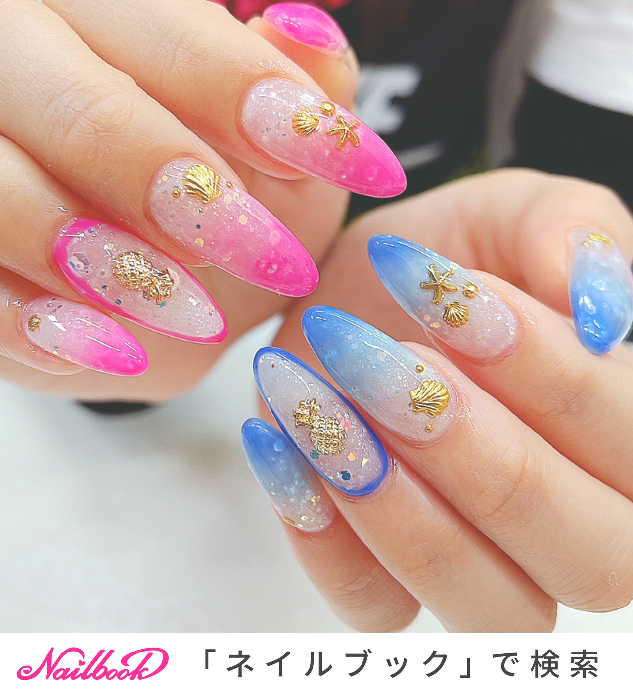 夏 オールシーズン 海 リゾート ハンド Nail Salon Purivaのネイルデザイン No ネイルブック