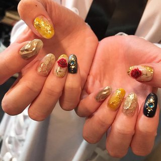 美女と野獣ネイルのネイルデザイン ネイルブック