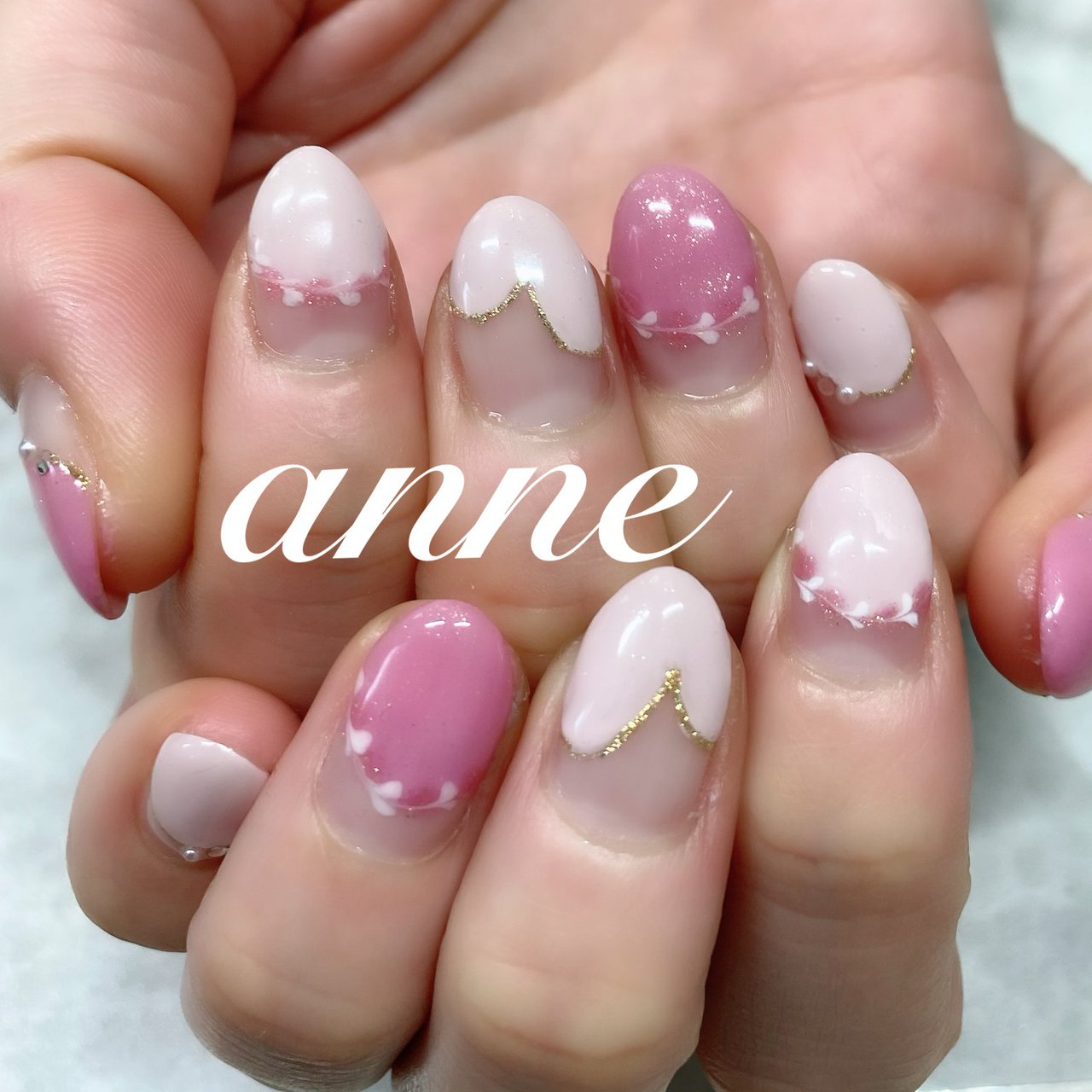 フレンチ ハート Nailsalon Anne のネイルデザイン No ネイルブック