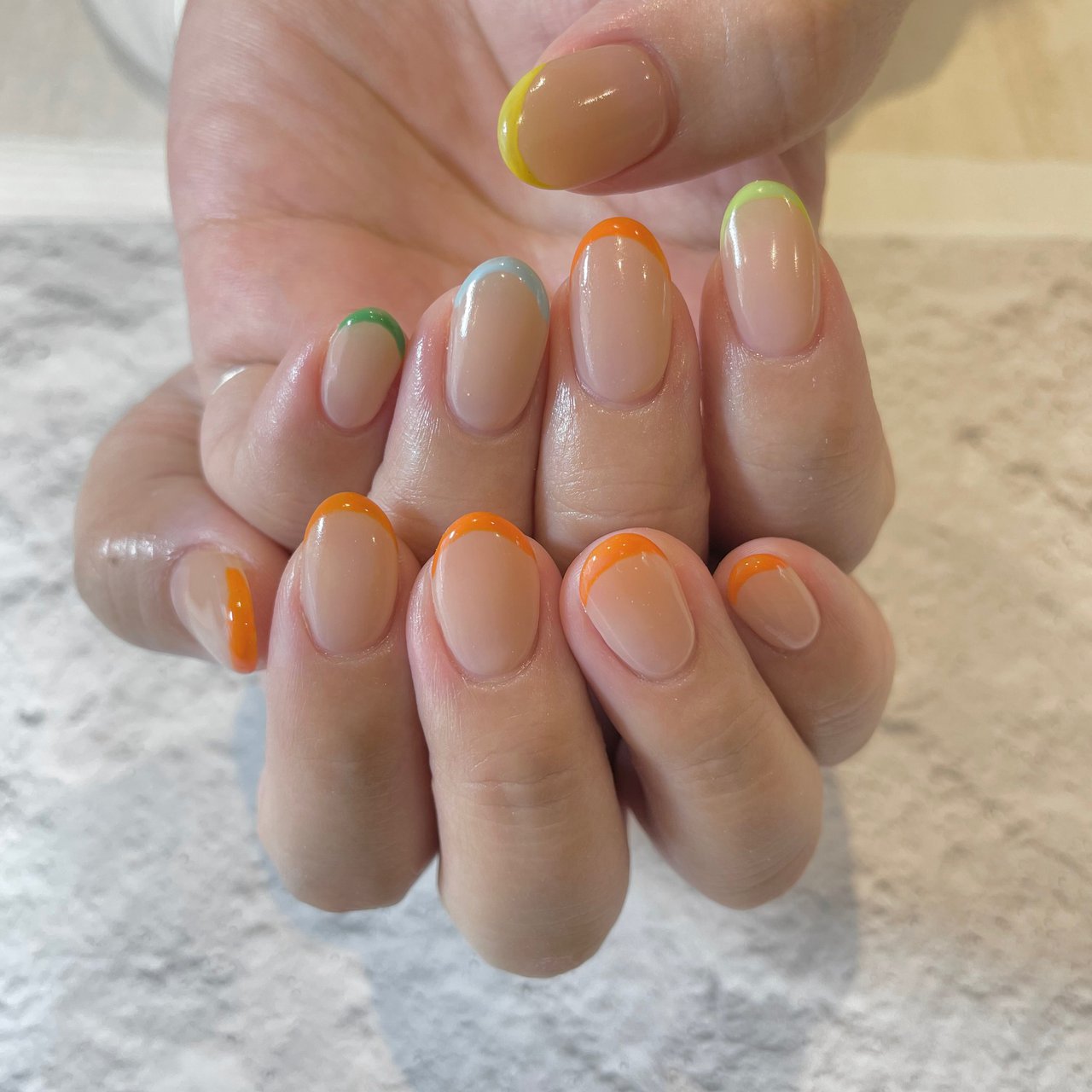 夏 オールシーズン オフィス 女子会 ハンド Shancreer新潟万代店のネイルデザイン No ネイルブック