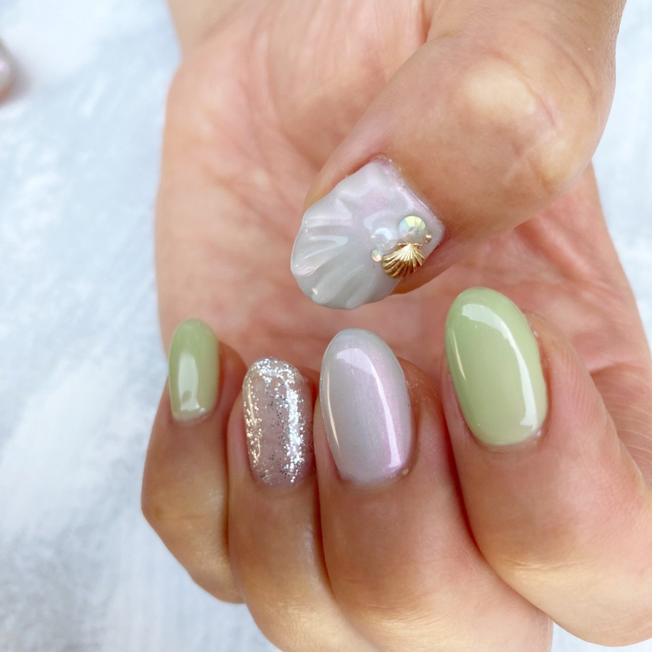 夏 オールシーズン 海 リゾート ハンド Sona Nailのネイルデザイン No ネイルブック