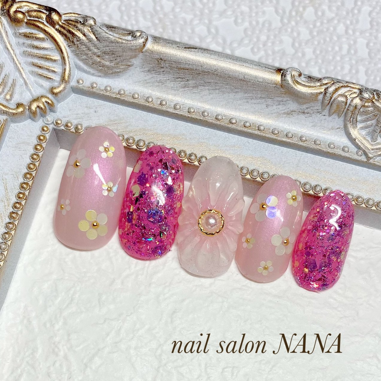 春 夏 ハンド シンプル ラメ Nail Salon Nanaのネイルデザイン No ネイルブック