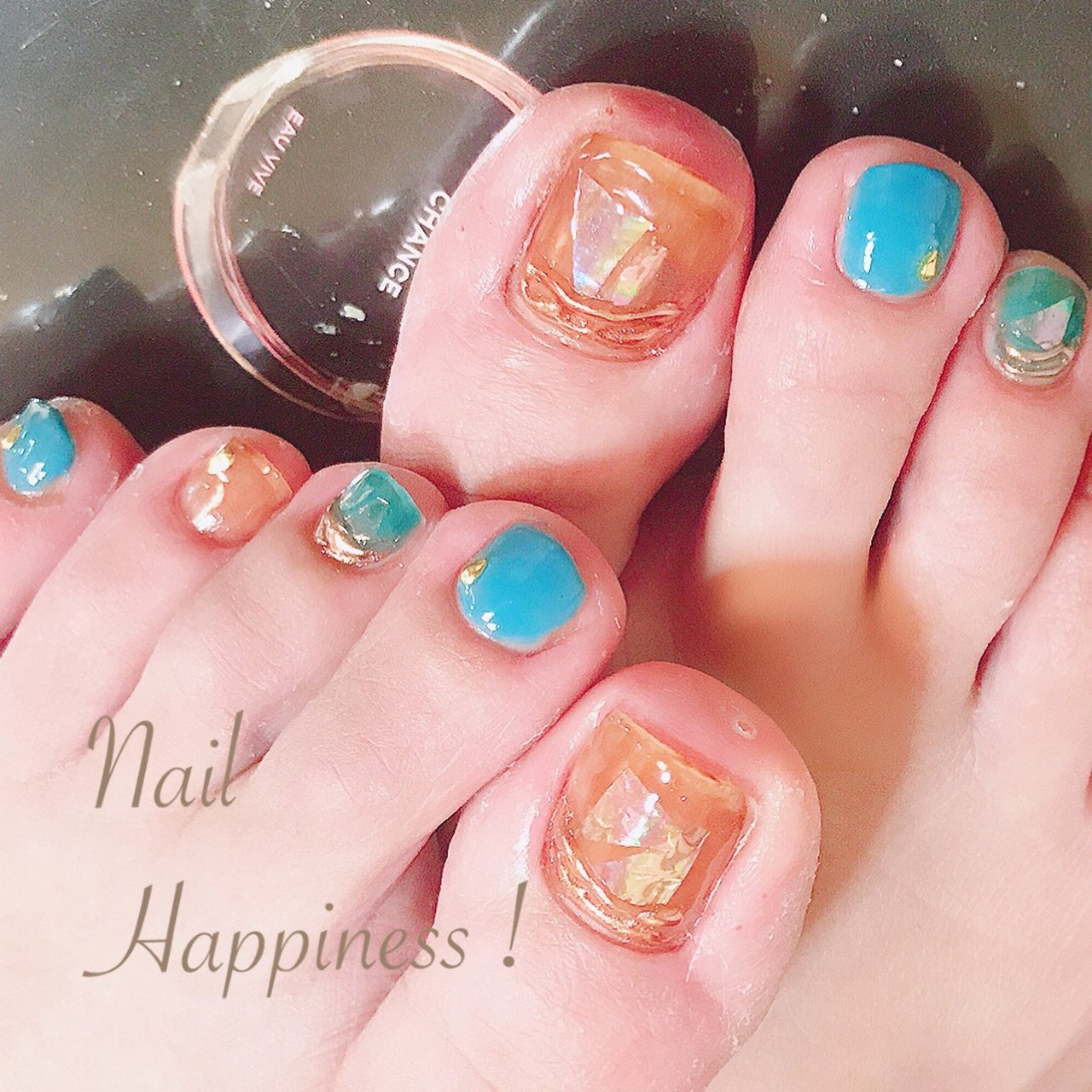 夏 オールシーズン 海 リゾート フット Nail Happiness ネイルハピネス ささきまきのネイルデザイン No ネイルブック