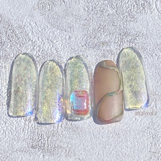 メタリックアートペンのネイルデザイン ネイルブック