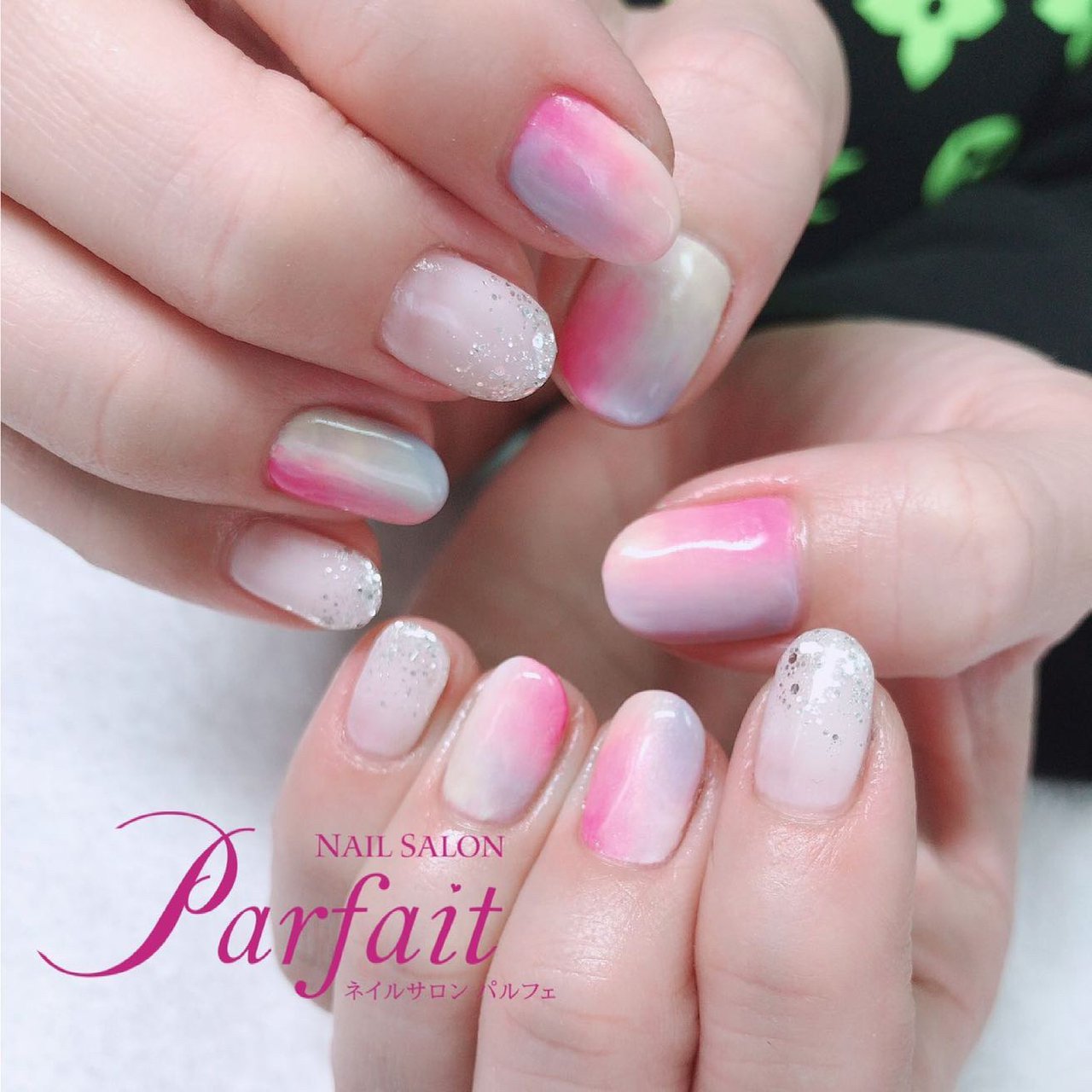 春 夏 ハンド タイダイ ピンク Mami Nail415のネイルデザイン No ネイルブック