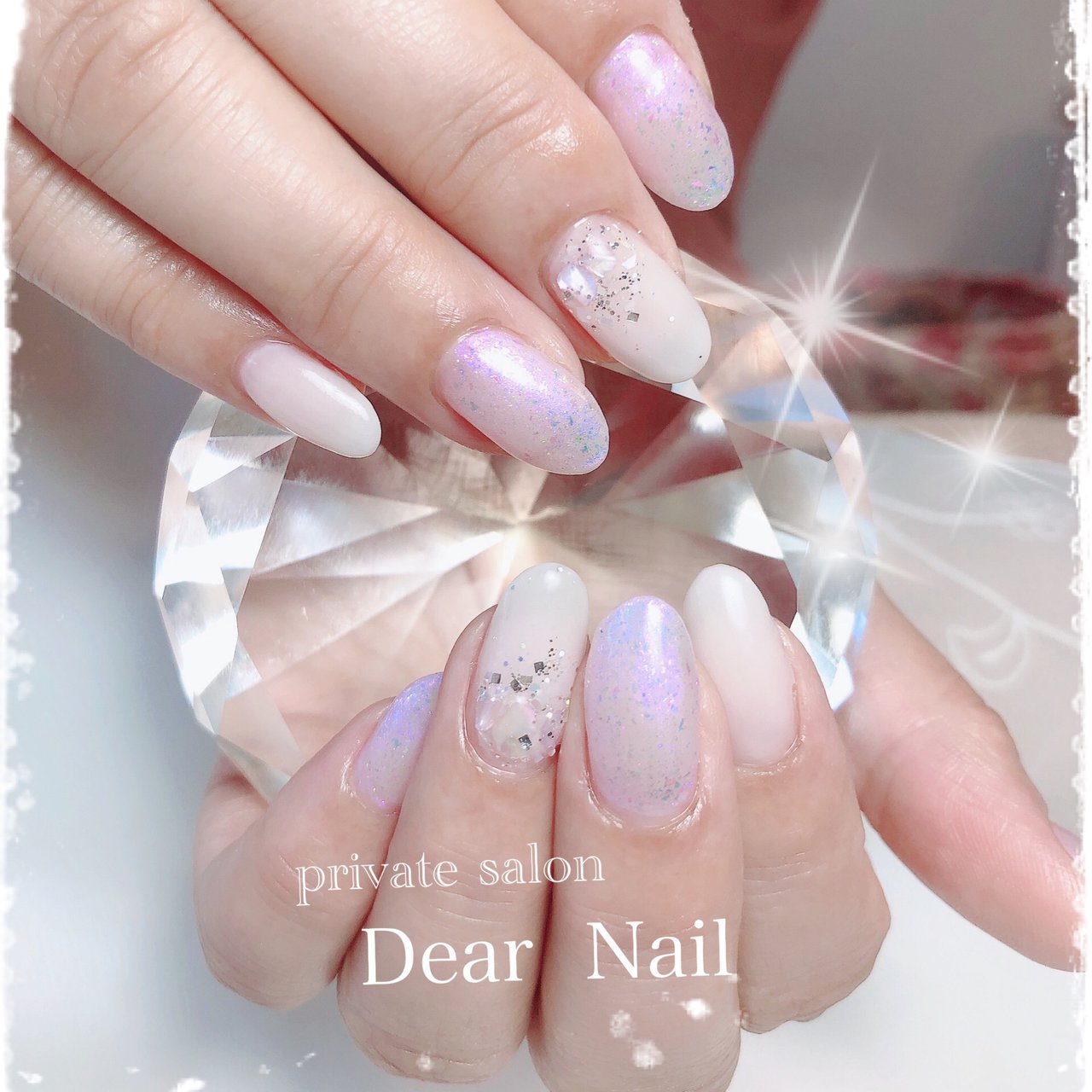 オールシーズン デート 女子会 ハンド ホログラム Dearnail39のネイルデザイン No ネイルブック