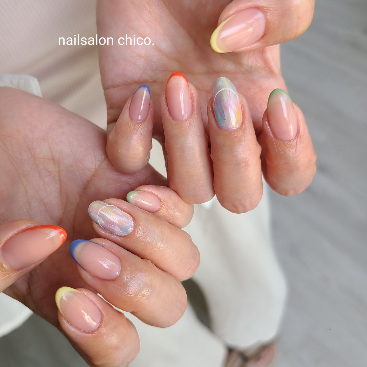 オールシーズン オフィス デート 女子会 ハンド Nail Salon Chicoのネイルデザイン No ネイルブック