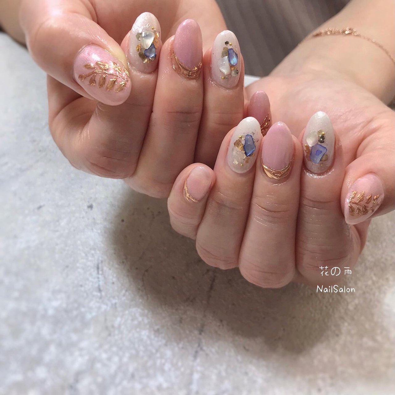 春 夏 秋 冬 ハンド 花の雨 Nailsalonのネイルデザイン No ネイルブック