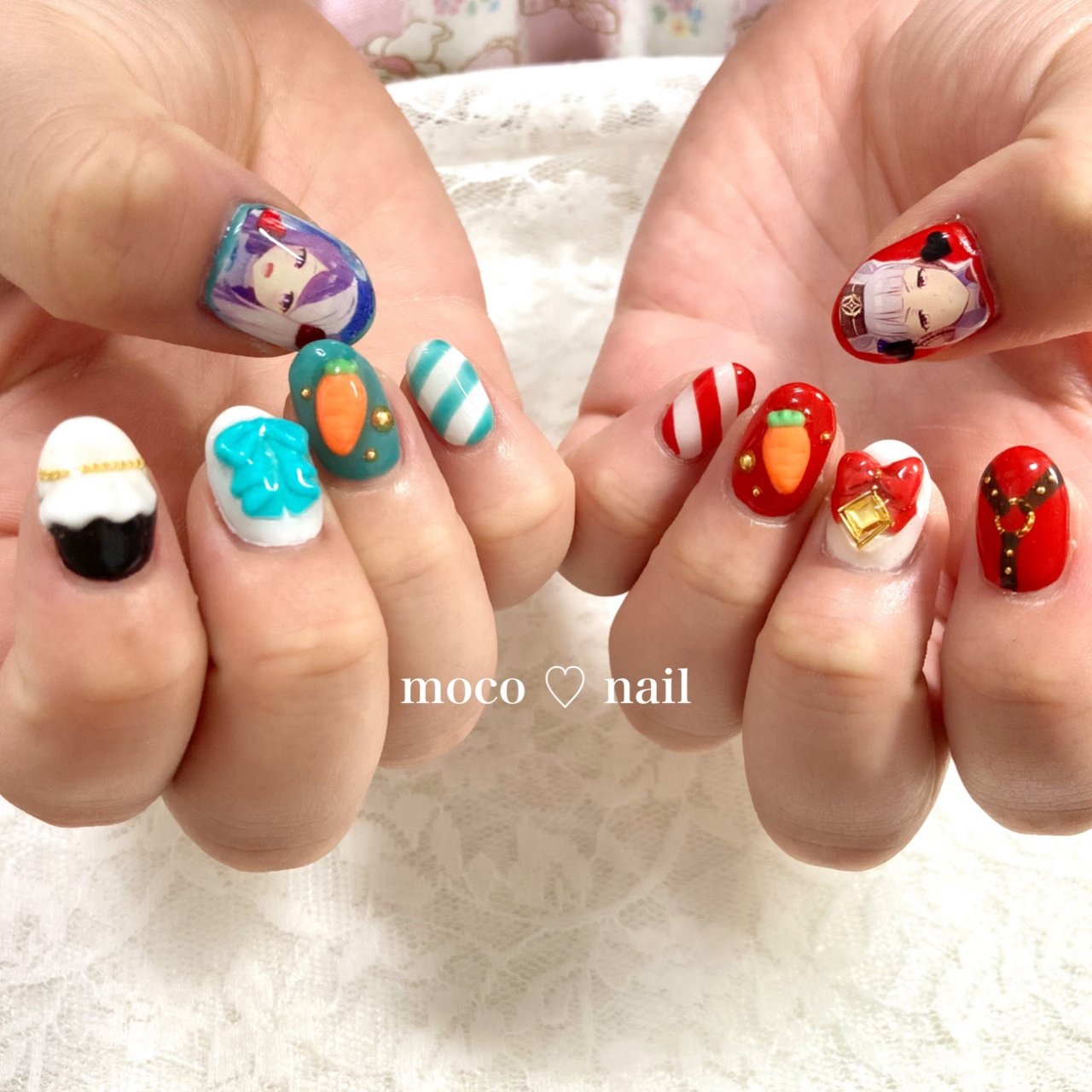 ハンド 痛ネイル キャラクター Moco Nailのネイルデザイン No ネイルブック