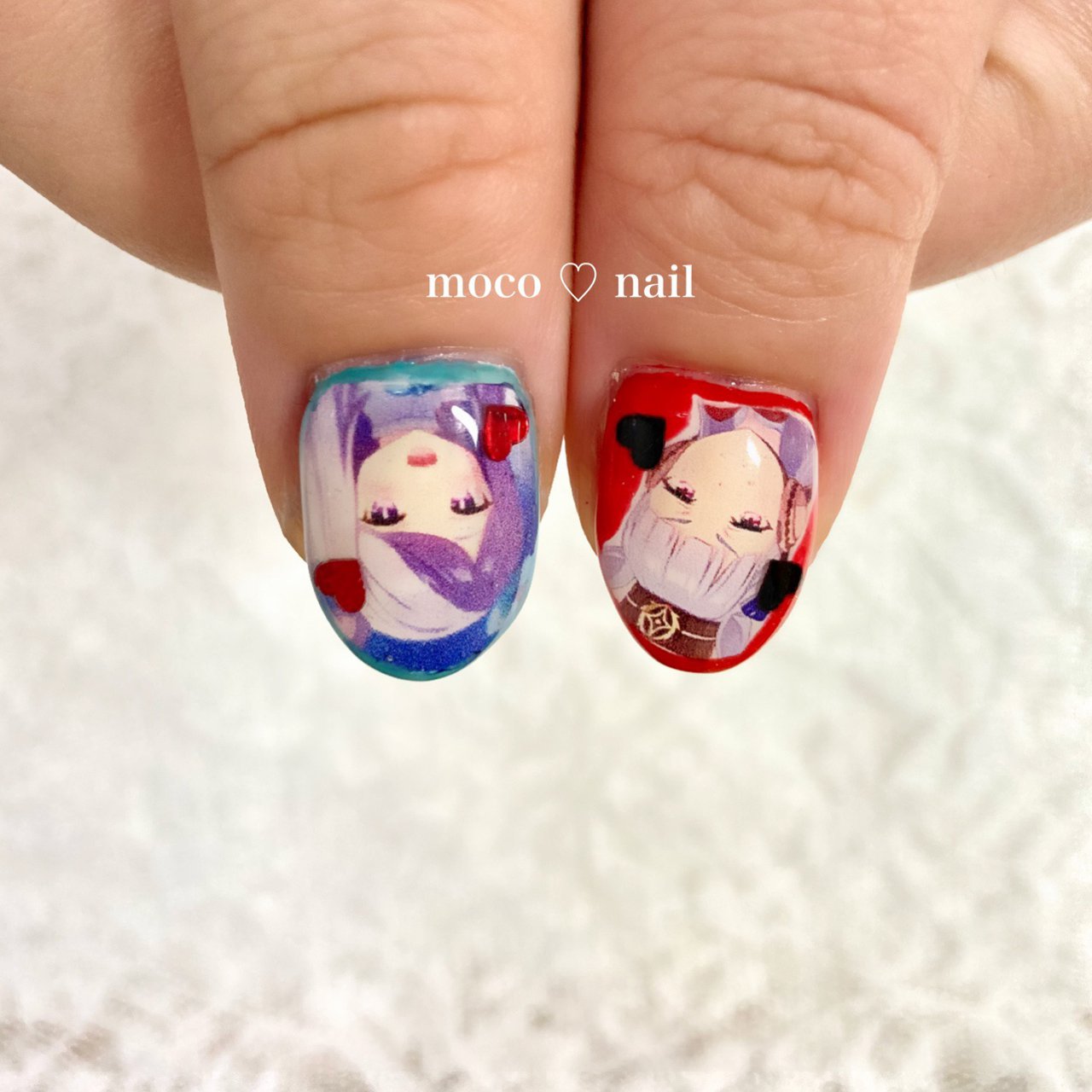 ハンド 痛ネイル キャラクター Moco Nailのネイルデザイン No ネイルブック