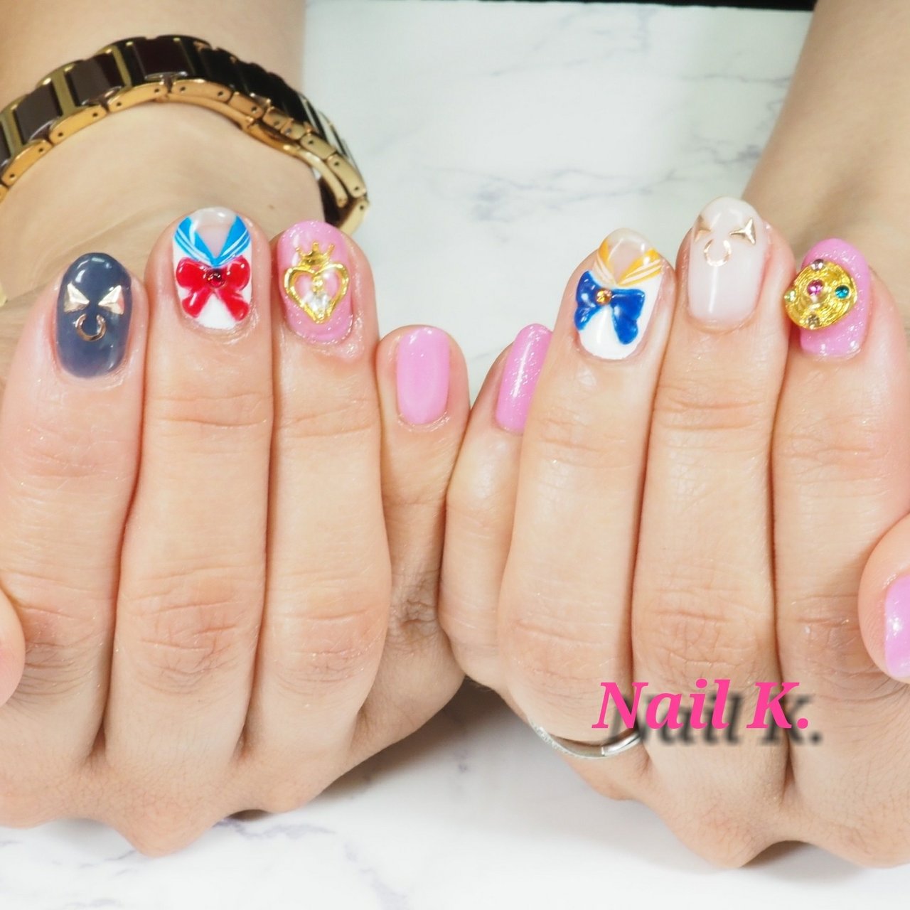 キャラクター 3d ピンク ジェルネイル お客様 Nail K のネイルデザイン No ネイルブック