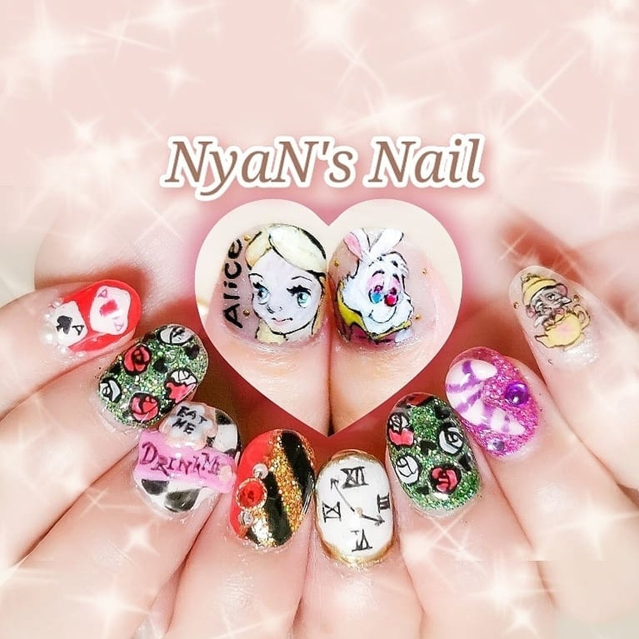 オールシーズン 旅行 ハンド 痛ネイル キャラクター Nyan S Nailのネイルデザイン No ネイルブック