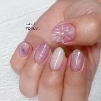 ニュアンス ピンク ジェルのネイルデザイン ネイルブック