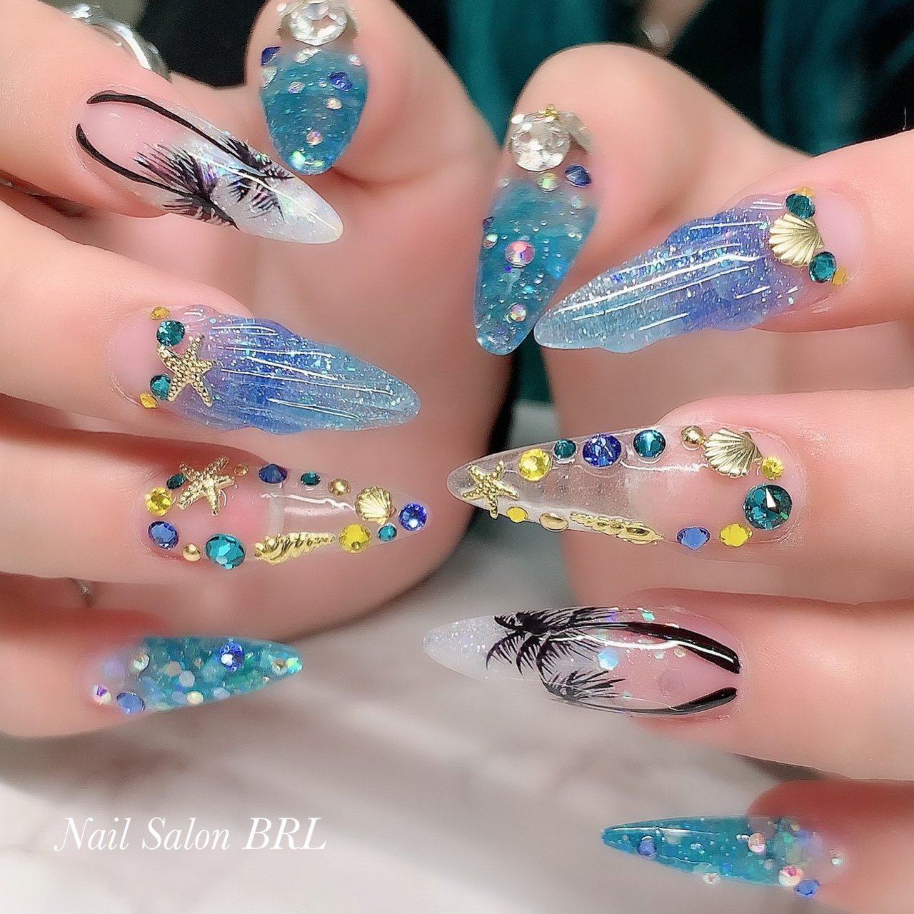 夏 海 リゾート デート ハンド Nail Salon Brl ネイルサロン ベリル のネイルデザイン No ネイルブック