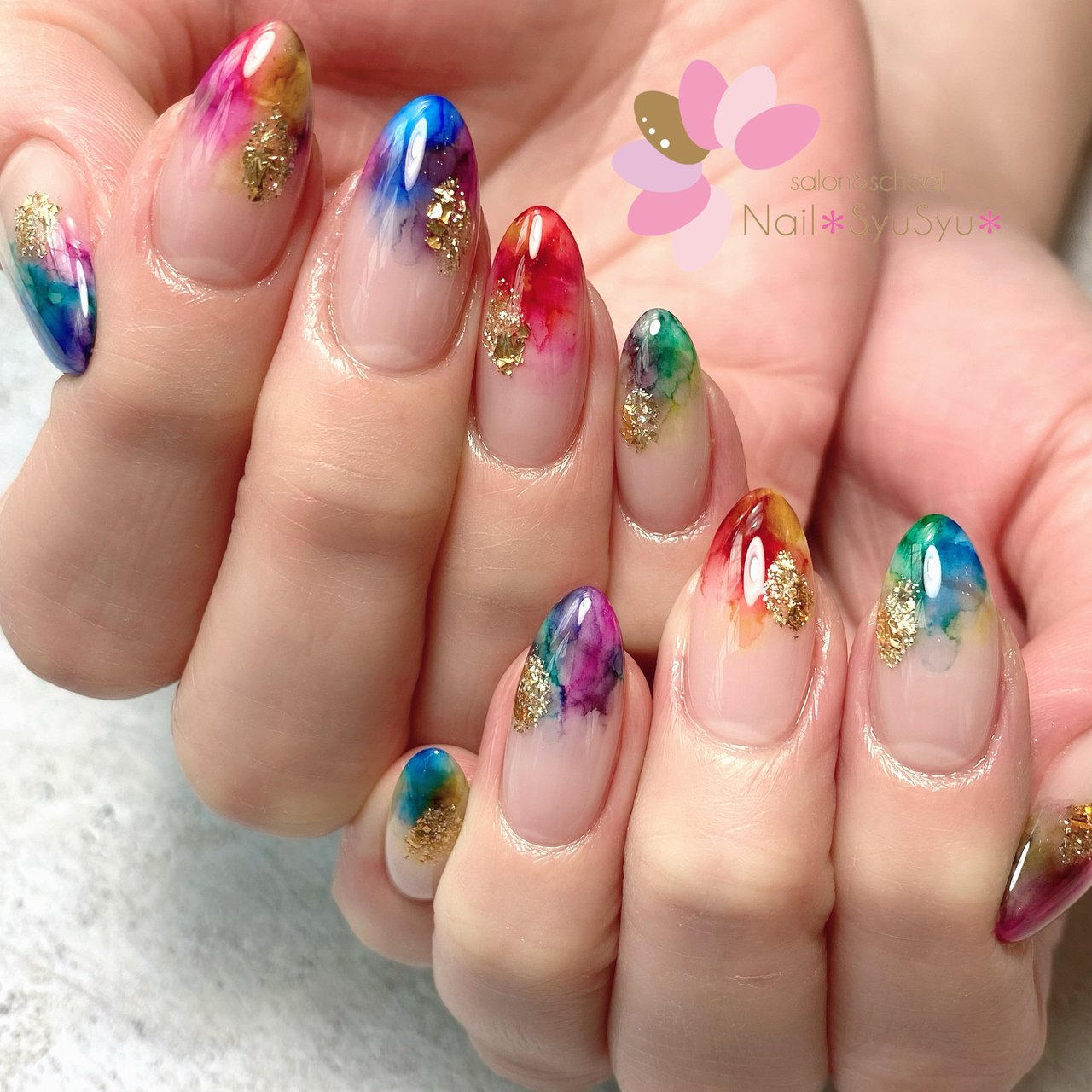 春 夏 ハンド グラデーション ラメ Nail Syusyu ネイルシュシュのネイルデザイン No ネイルブック