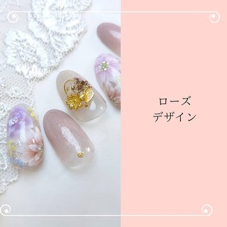 21年 新着順 春 バラのネイルデザイン ネイルブック