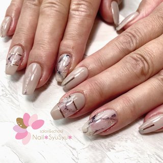 スクエアカットネイルのネイルデザイン ネイルブック