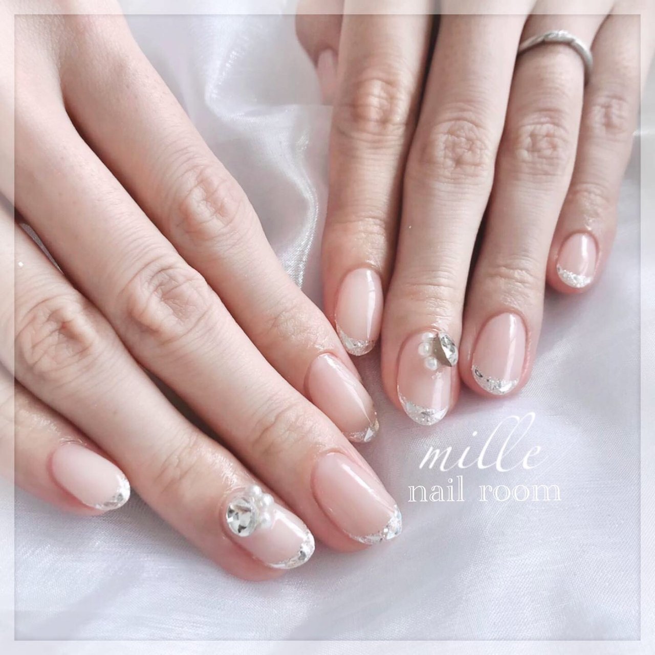 オールシーズン ブライダル パーティー デート ハンド Chinami Mille Nail Roomのネイルデザイン No ネイルブック