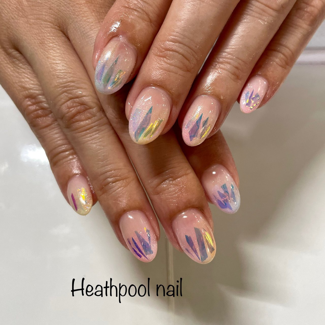 ハンド グラデーション オーロラ カラフル ジェルネイル Heathpoolnailのネイルデザイン No ネイルブック