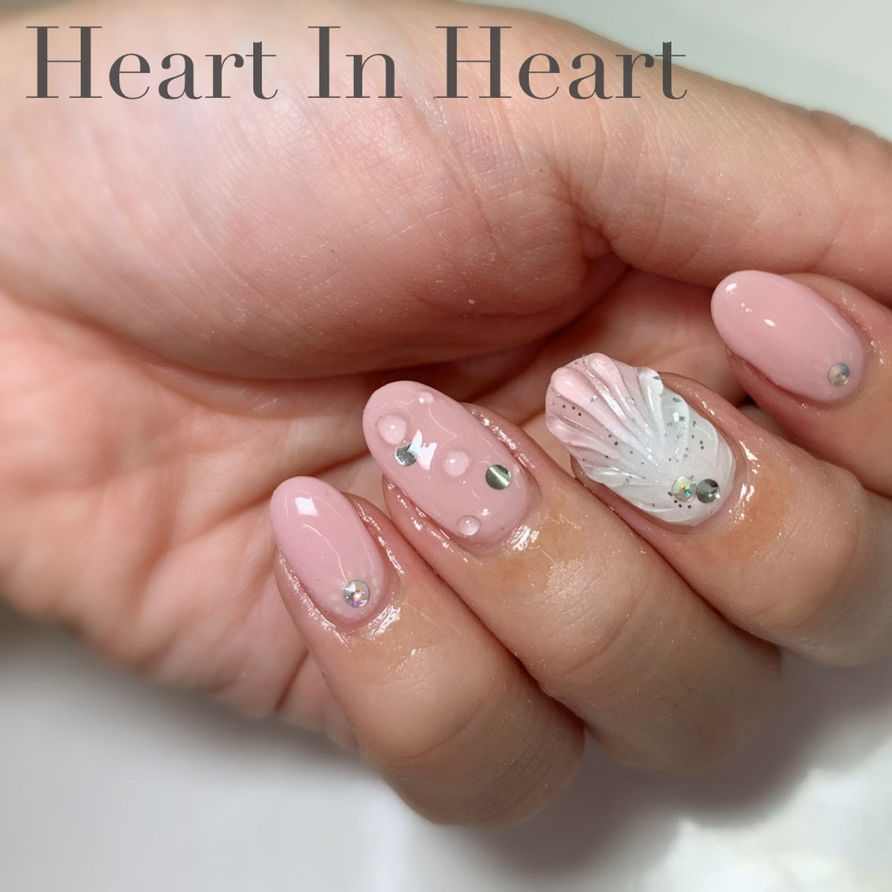 夏 梅雨 海 リゾート ハンド Heart In Heartのネイルデザイン No ネイルブック