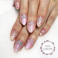 ピンク 水色 パステルのネイルデザイン ネイルブック