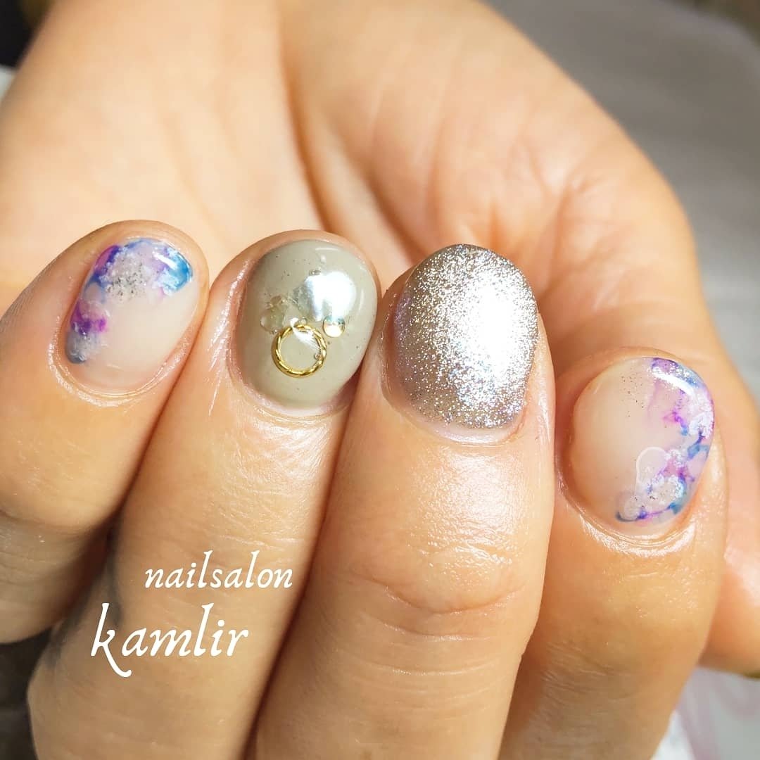 夏 梅雨 オフィス ブライダル ハンド Kamlir カムリール Kumiのネイルデザイン No ネイルブック