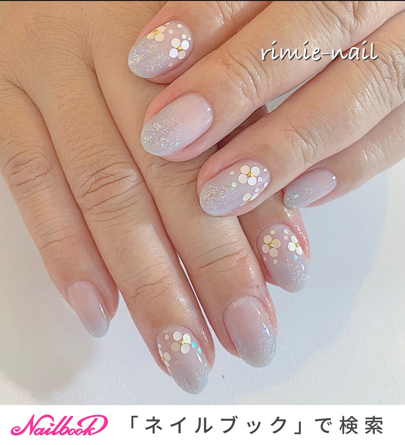 ホロ花のネイルデザイン ネイルブック