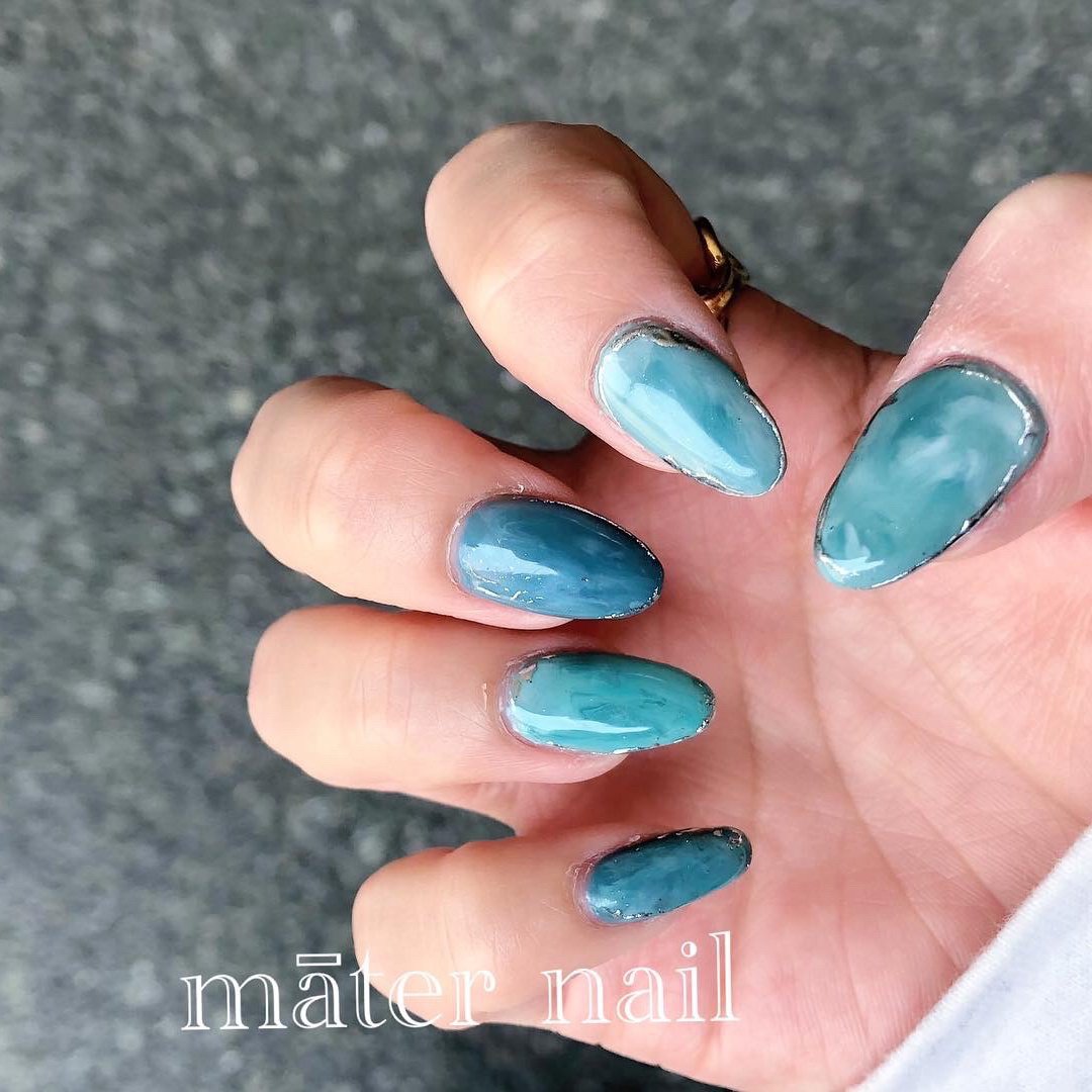 夏 海 リゾート ハンド タイダイ Maternailのネイルデザイン No ネイルブック