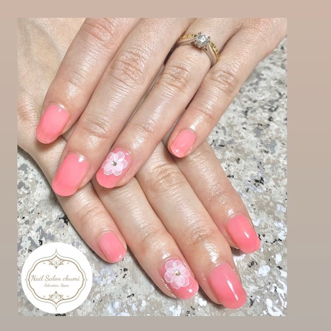 春 夏 ハンド ミディアム ピンク Chumiのネイルデザイン No ネイルブック