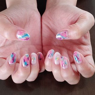 バレンタイン ハンド ワンカラー デコ フルーツ Ayu Wanwanのネイルデザイン No ネイルブック