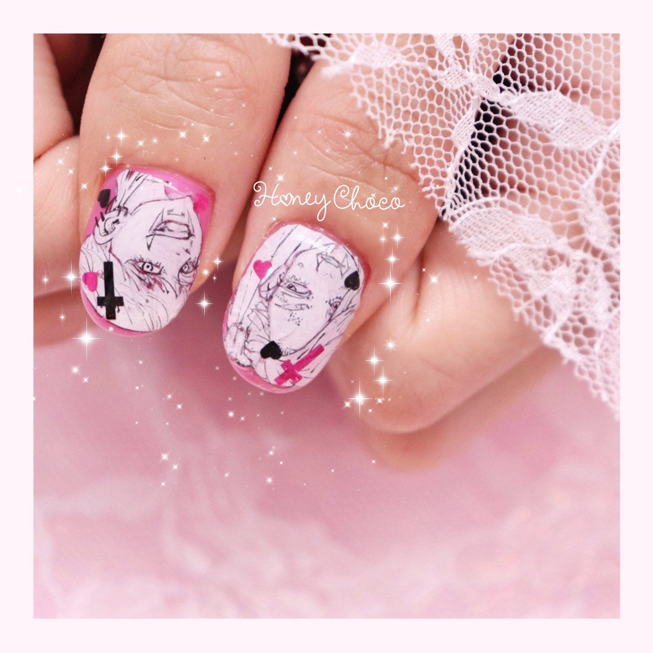 オールシーズン ライブ デート 女子会 ハンド Nail Salon School Honey Chocoのネイルデザイン No ネイルブック