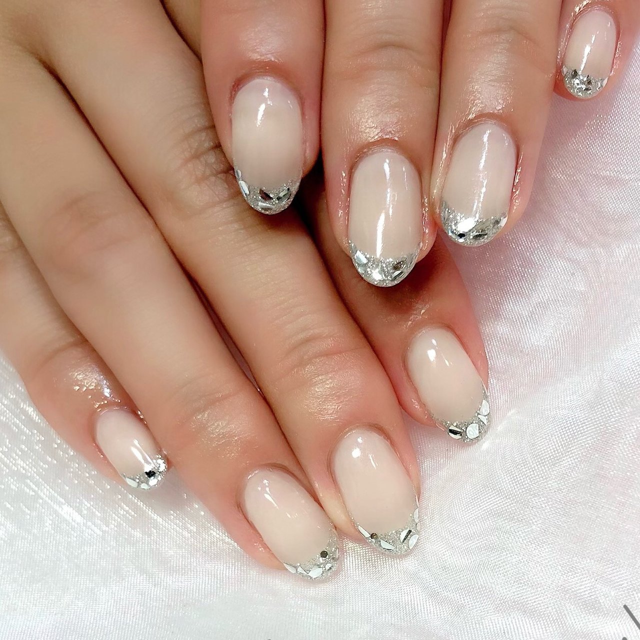 オールシーズン ブライダル パーティー ハンド フレンチ Mincho Nailのネイルデザイン No ネイルブック