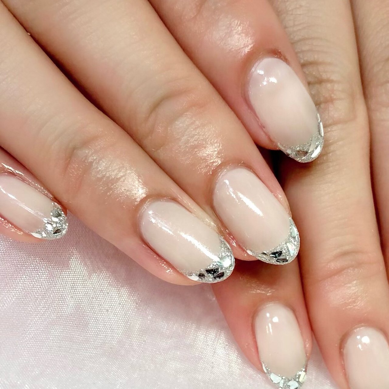 オールシーズン ブライダル パーティー ハンド フレンチ Mincho Nailのネイルデザイン No ネイルブック