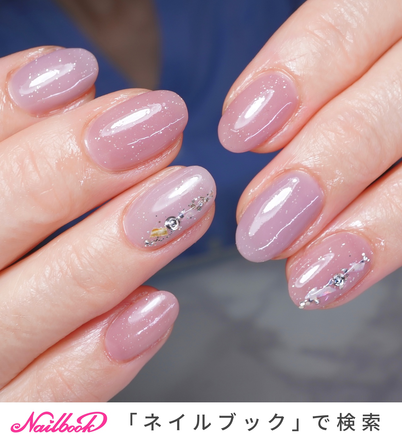 パープル 紫 ワンポイントのネイルデザイン ネイルブック