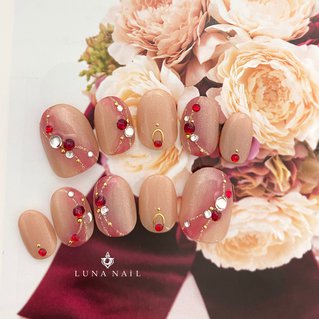 成人式 赤のネイルデザイン ネイルブック