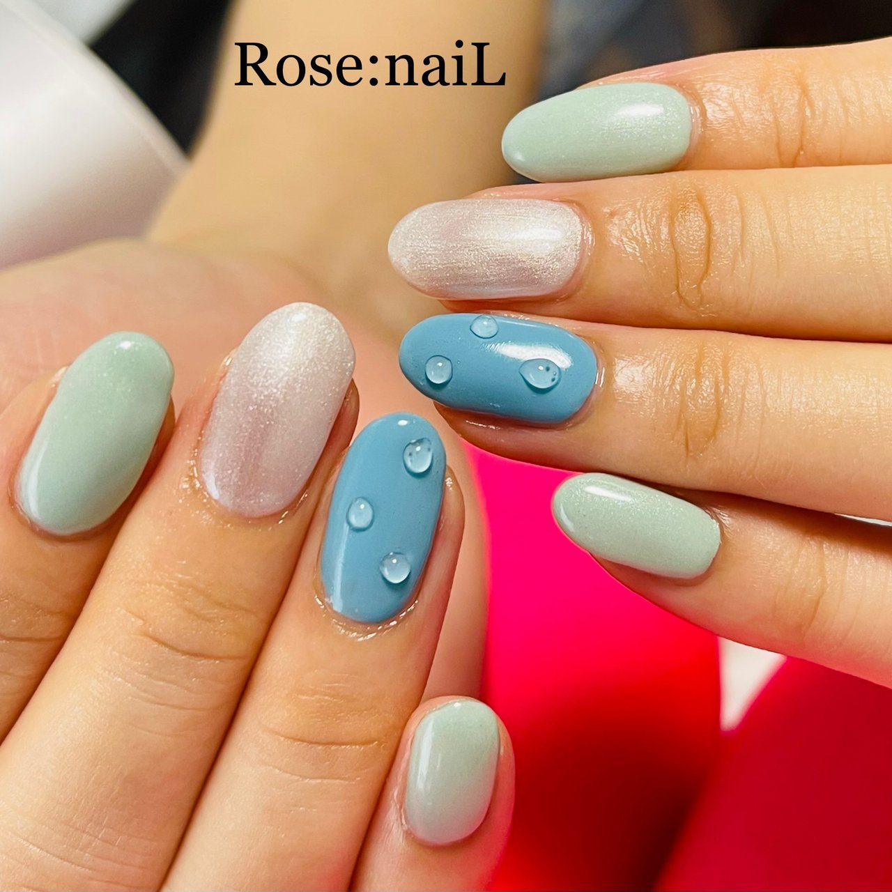 夏 梅雨 ハンド シンプル ワンカラー Rose Nailのネイルデザイン No ネイルブック