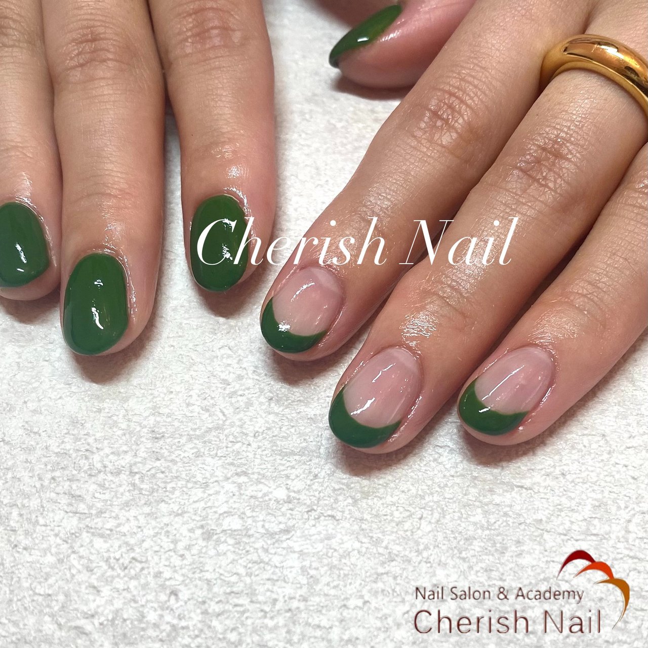 クリア グリーン ジェルネイル お客様 豊橋 Cherish Nail チェリッシュネイル のネイルデザイン No ネイルブック